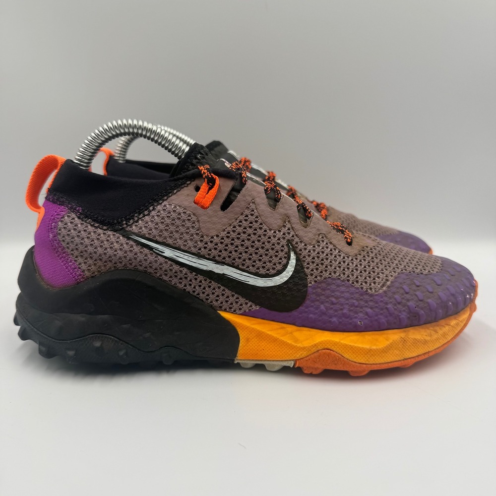 Nike React Terra Kiger 7 Women Size 7 Trail Running Shoes CZ1864-5 Purple Orange